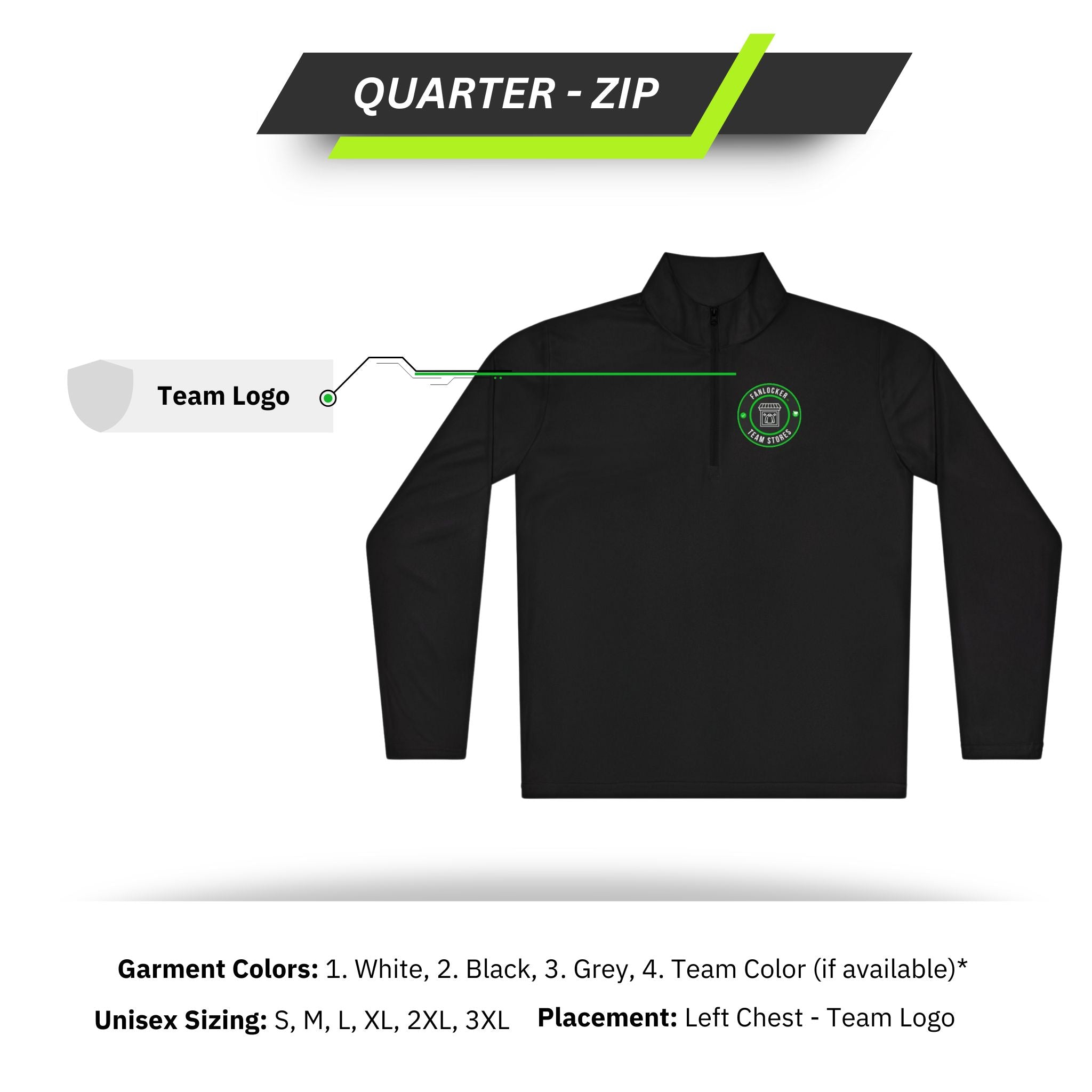 "Your Team Name" - Quarter-Zip Pullover